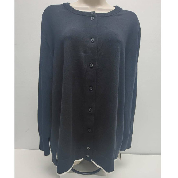 Women's Sweater Cardigan  Black Crown & Ivy Size XXL - Picture 1 of 5